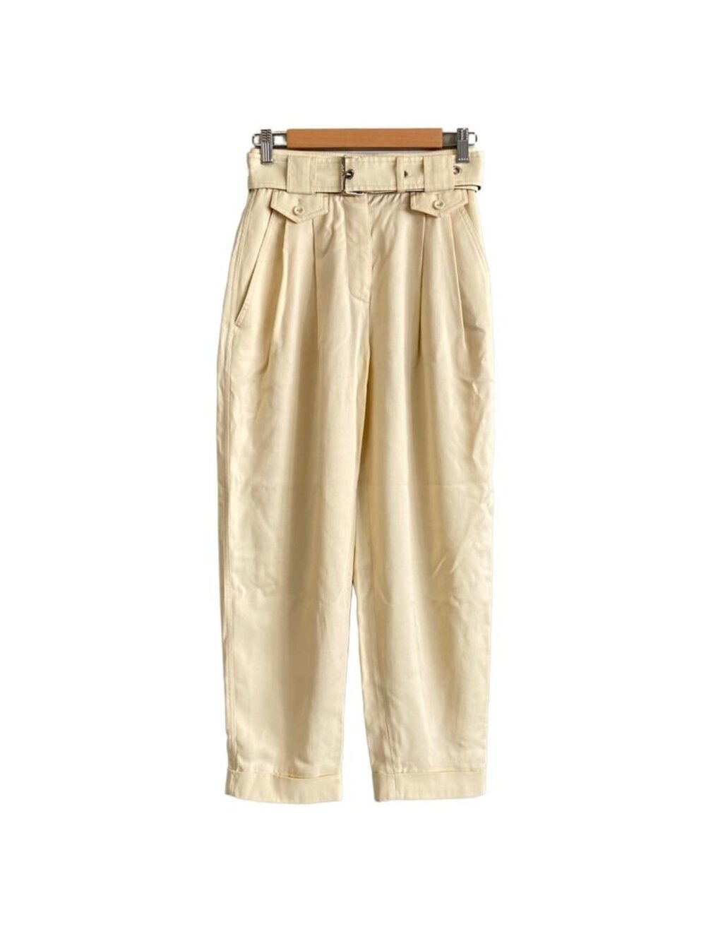 Louis Vuitton Pants S Beige with Full Length 34